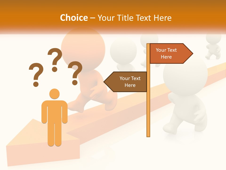 Competing People Abstract PowerPoint Template