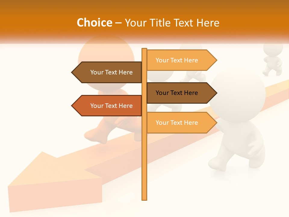Competing People Abstract PowerPoint Template