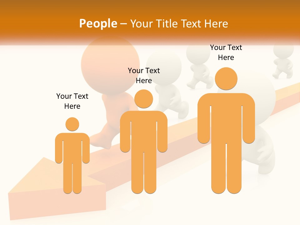 Competing People Abstract PowerPoint Template