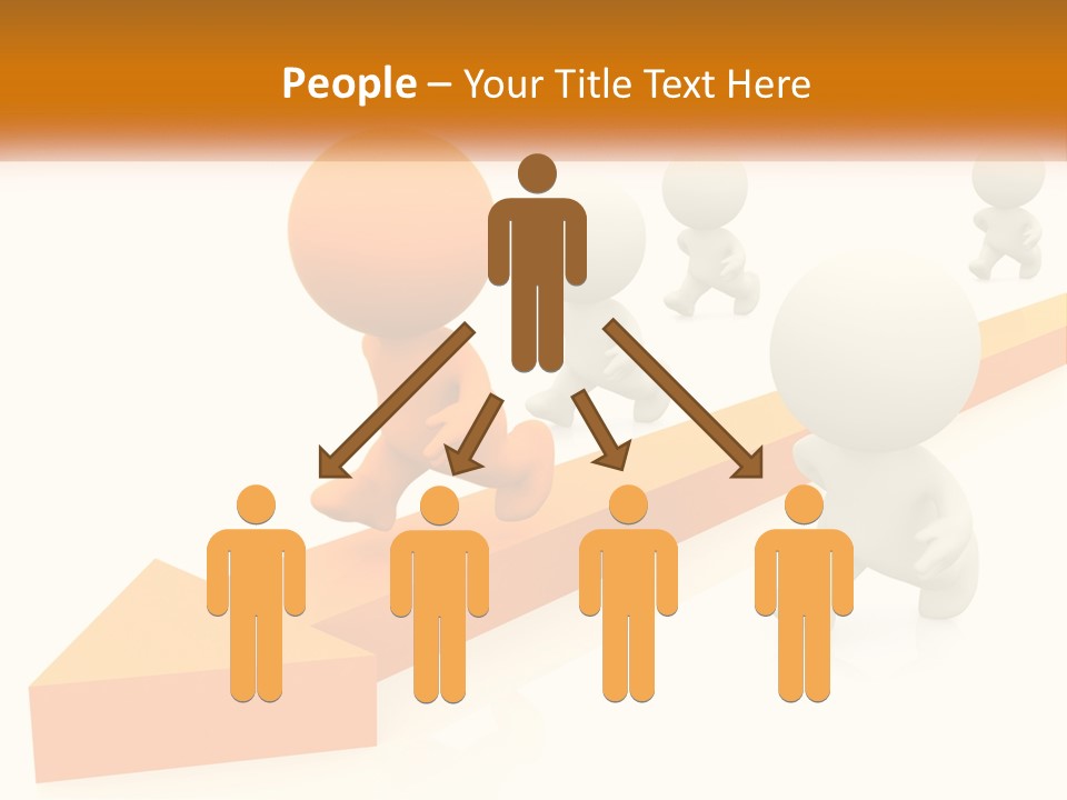 Competing People Abstract PowerPoint Template