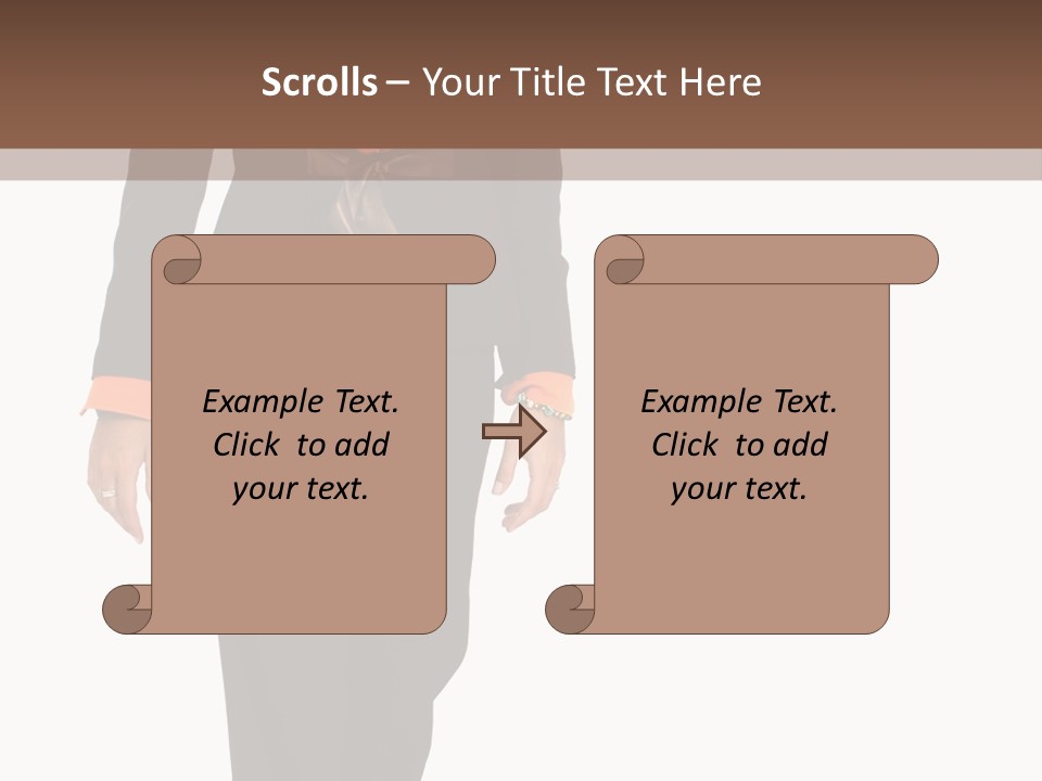 Person Tie Brown PowerPoint Template