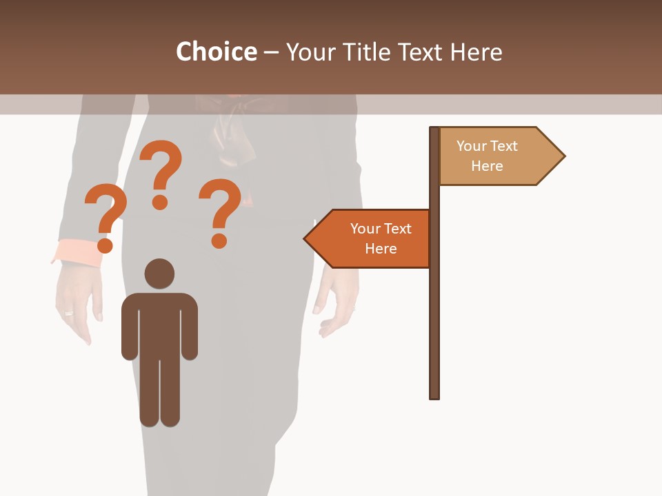 Person Tie Brown PowerPoint Template