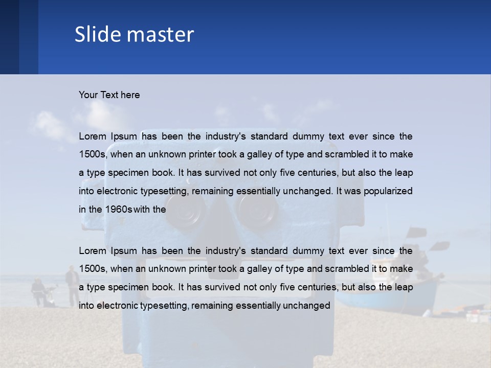 Blue Telescope Humor PowerPoint Template