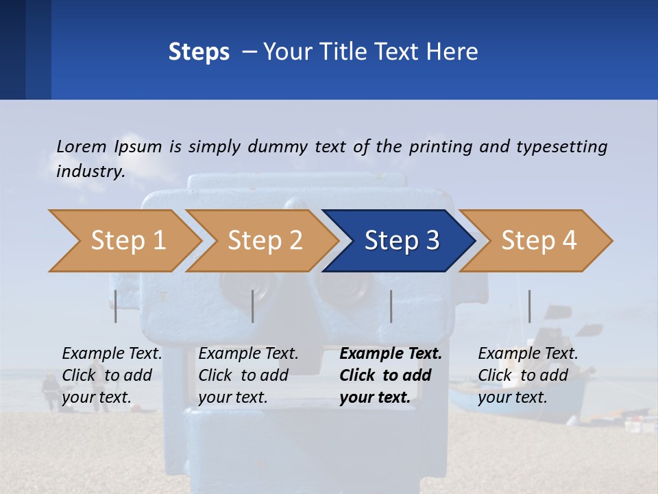 Blue Telescope Humor PowerPoint Template