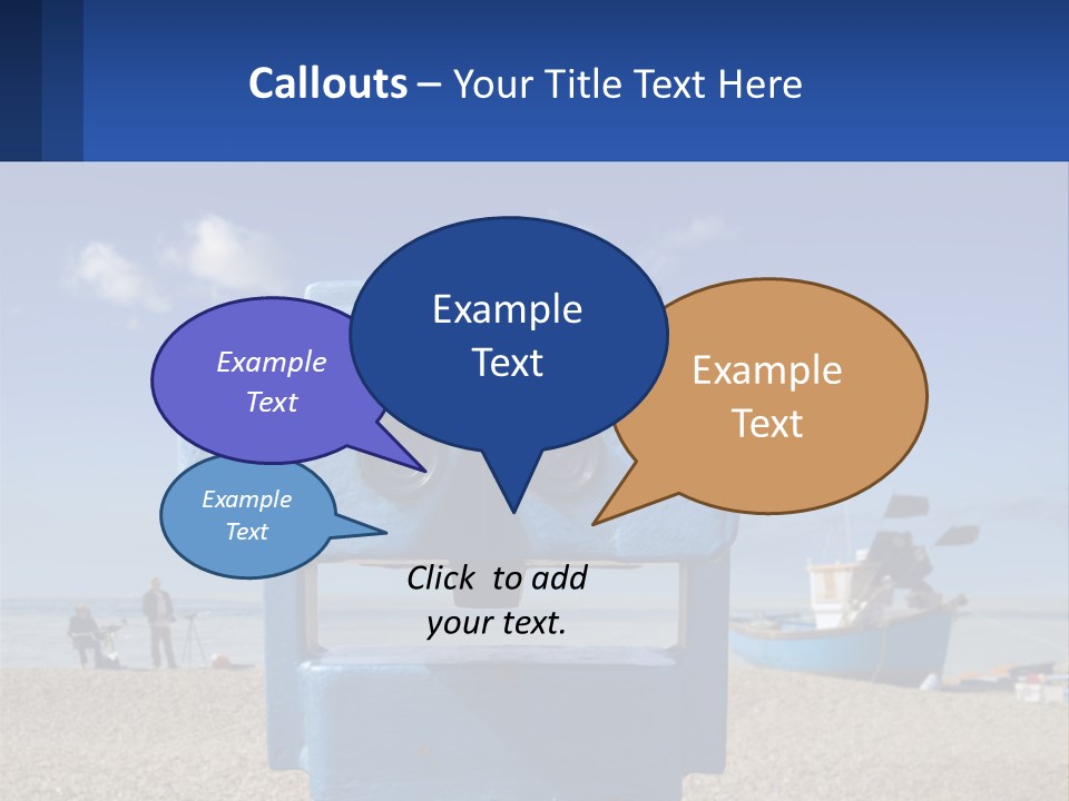 Blue Telescope Humor PowerPoint Template