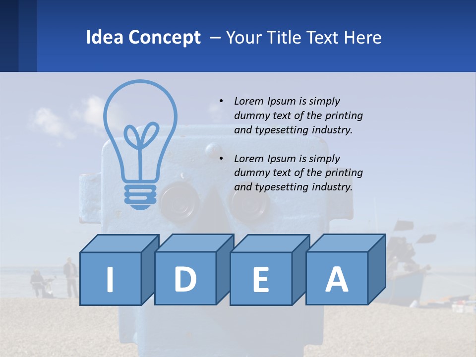 Blue Telescope Humor PowerPoint Template