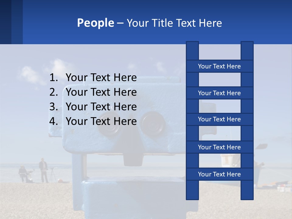 Blue Telescope Humor PowerPoint Template