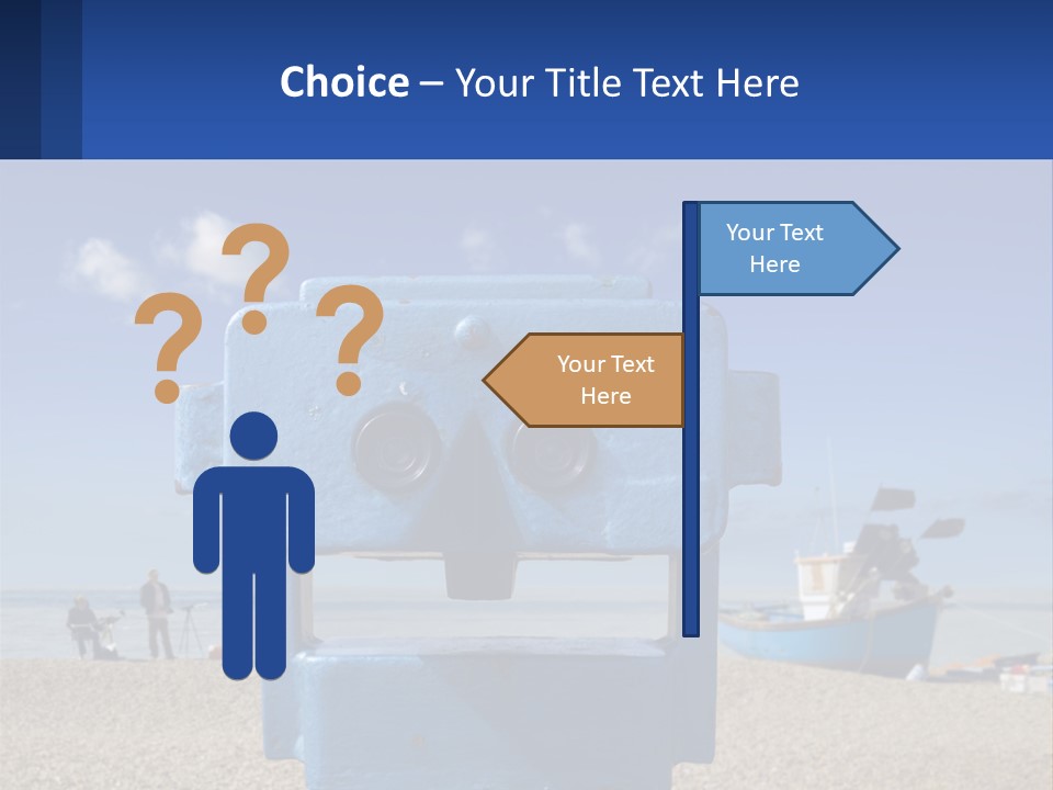 Blue Telescope Humor PowerPoint Template