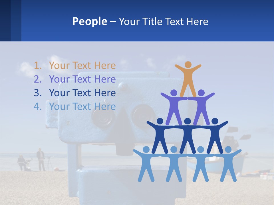 Blue Telescope Humor PowerPoint Template