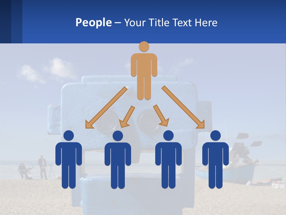 Blue Telescope Humor PowerPoint Template