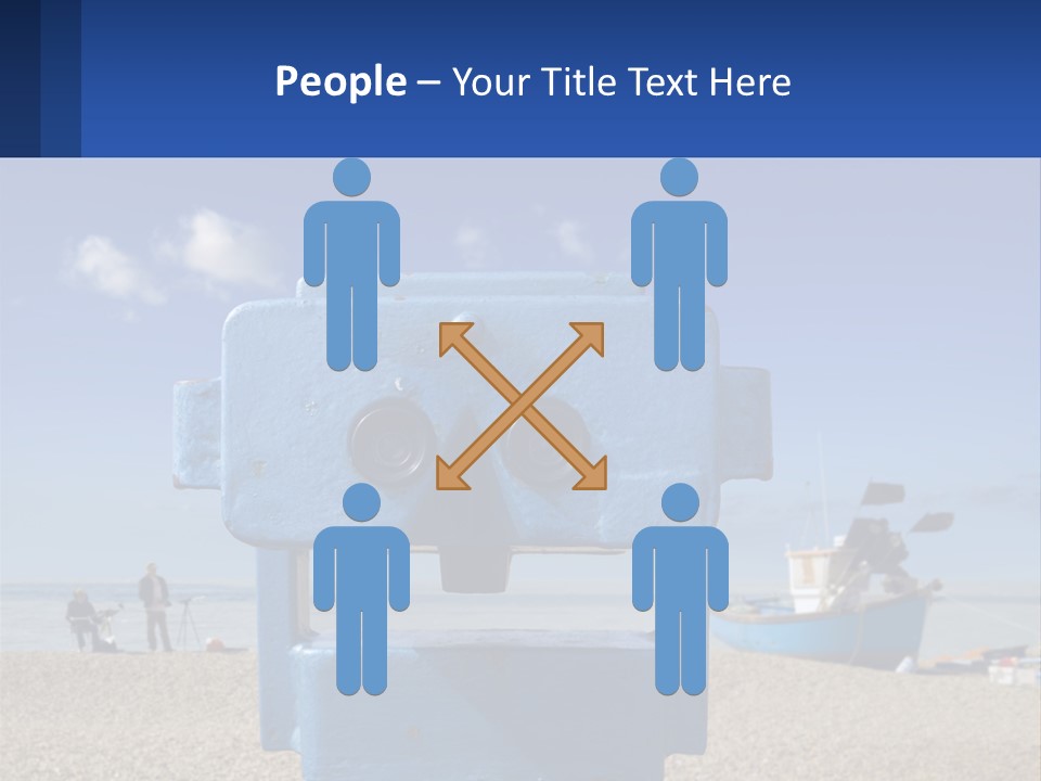 Blue Telescope Humor PowerPoint Template