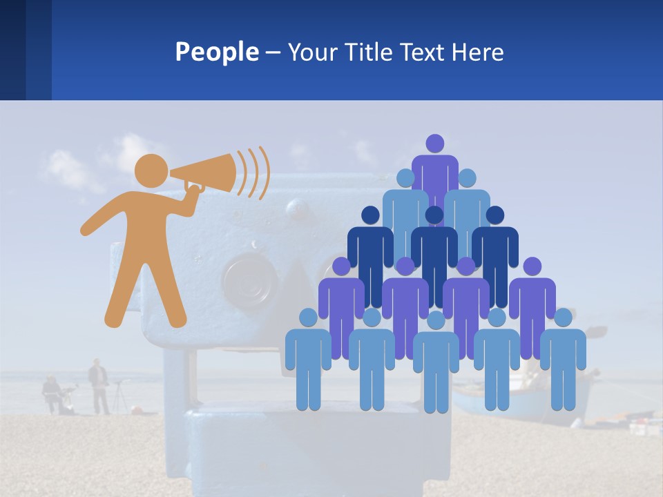 Blue Telescope Humor PowerPoint Template