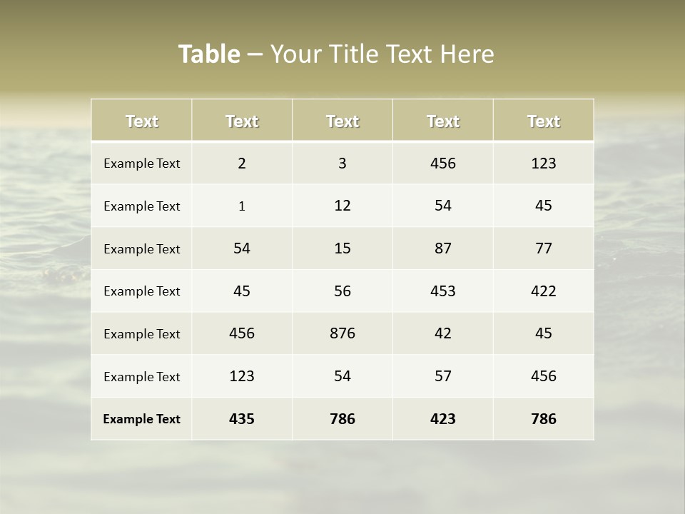 Vacations Landscape Beauty PowerPoint Template