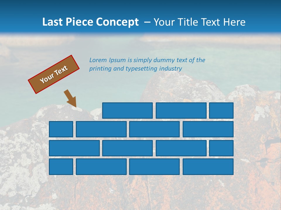 Blue Beach William Bay PowerPoint Template