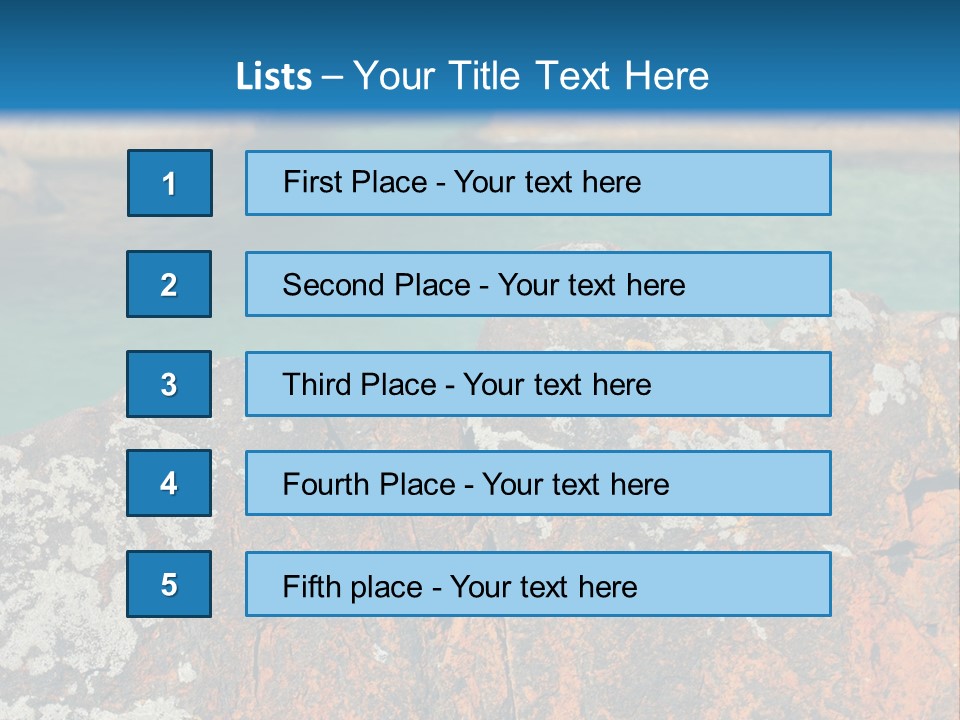 Blue Beach William Bay PowerPoint Template