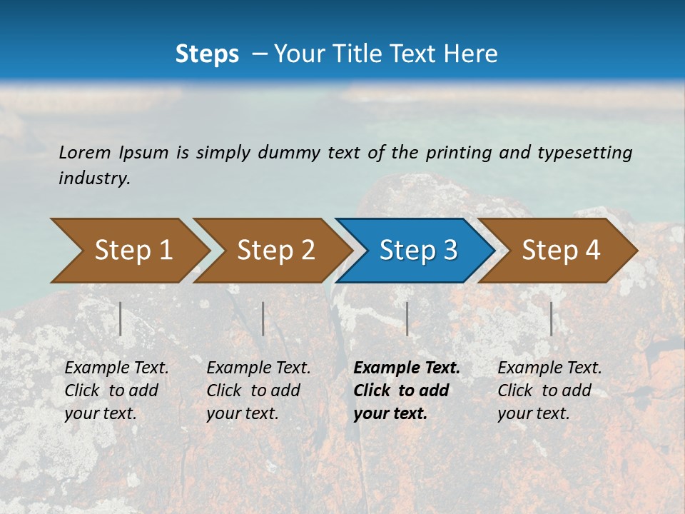 Blue Beach William Bay PowerPoint Template