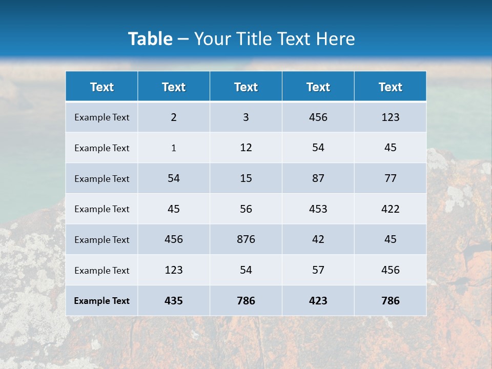 Blue Beach William Bay PowerPoint Template