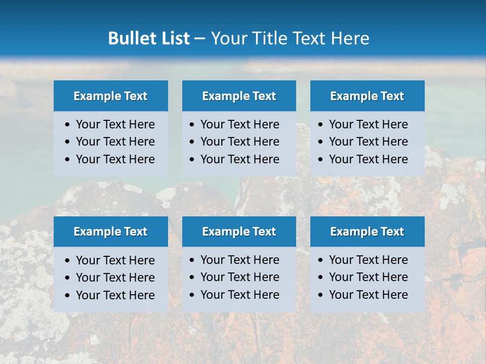 Blue Beach William Bay PowerPoint Template