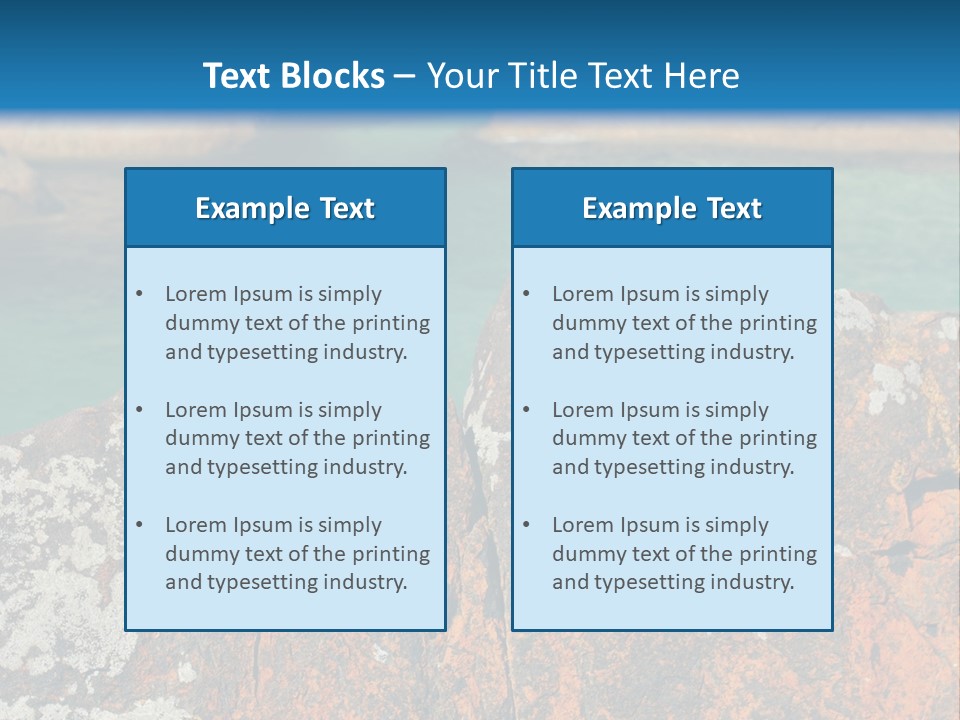 Blue Beach William Bay PowerPoint Template
