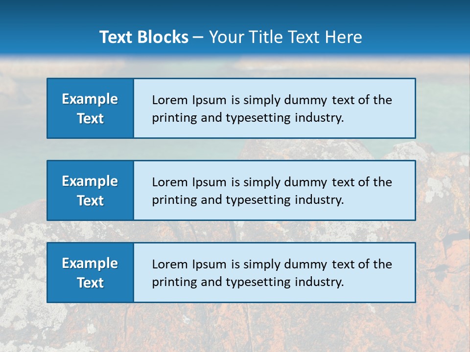 Blue Beach William Bay PowerPoint Template