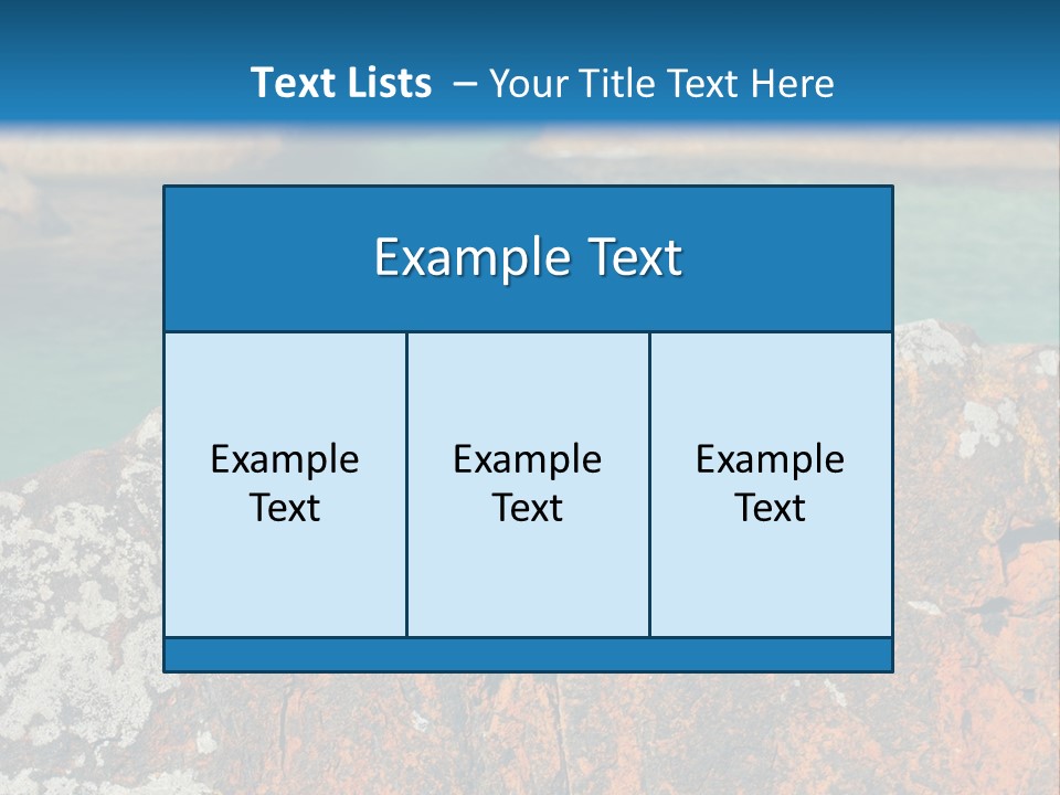 Blue Beach William Bay PowerPoint Template