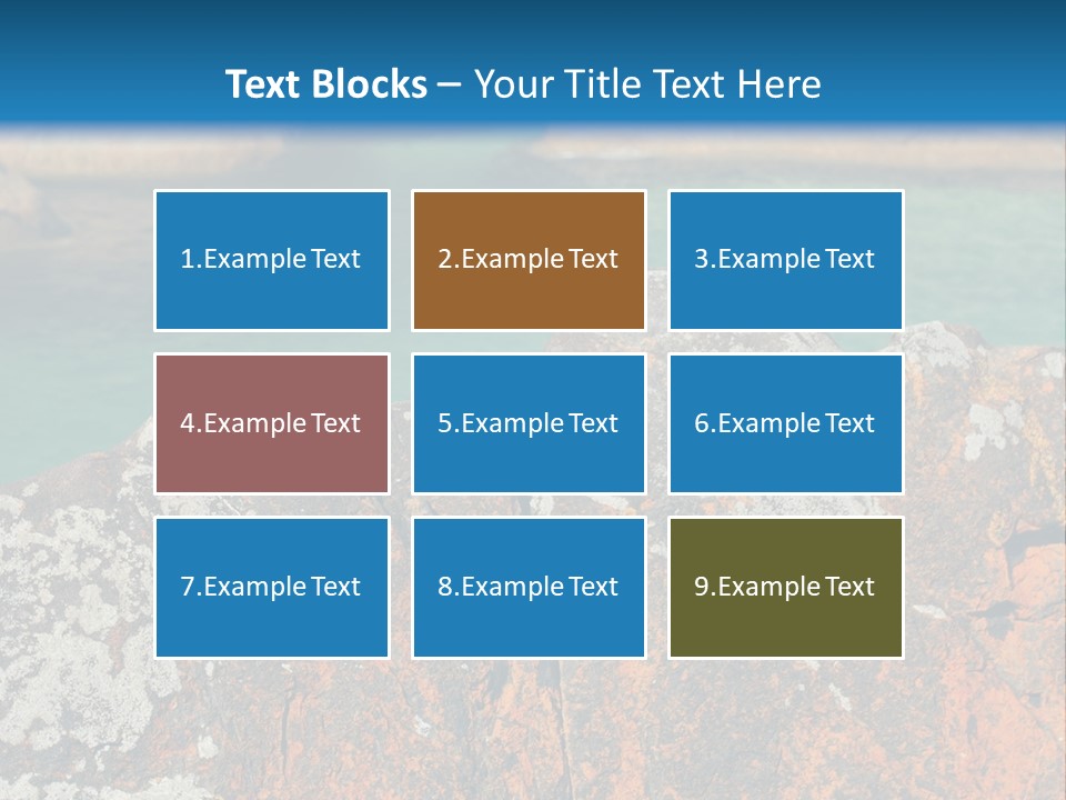 Blue Beach William Bay PowerPoint Template