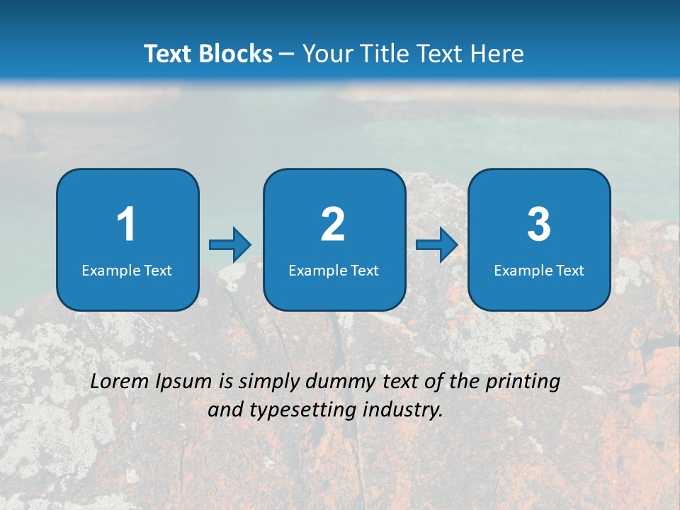 Blue Beach William Bay PowerPoint Template