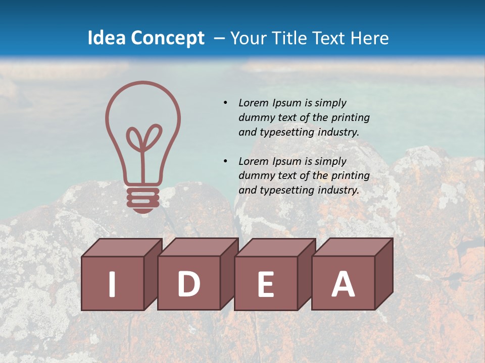 Blue Beach William Bay PowerPoint Template