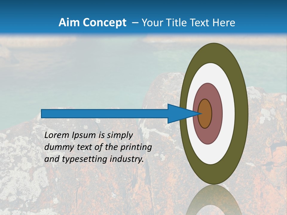 Blue Beach William Bay PowerPoint Template