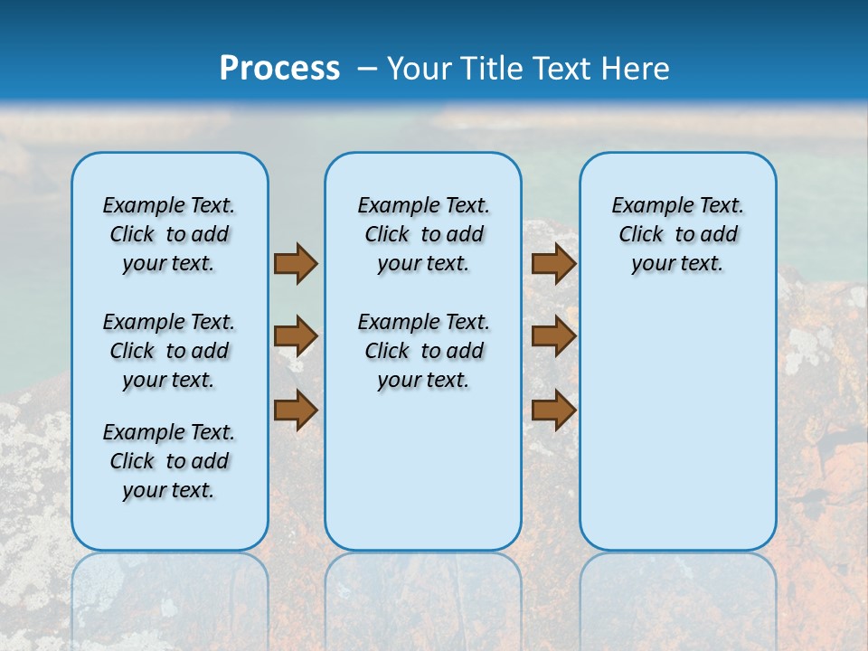 Blue Beach William Bay PowerPoint Template