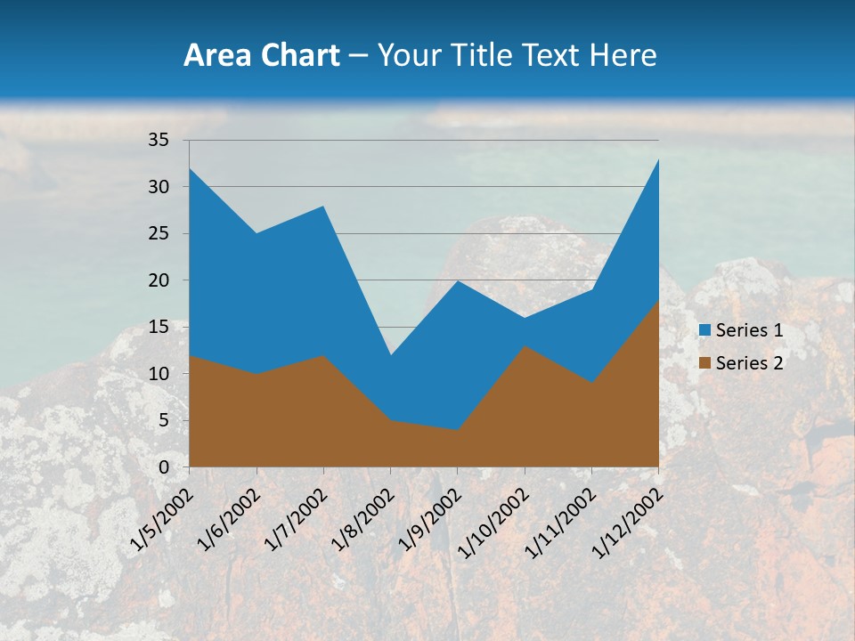 Blue Beach William Bay PowerPoint Template