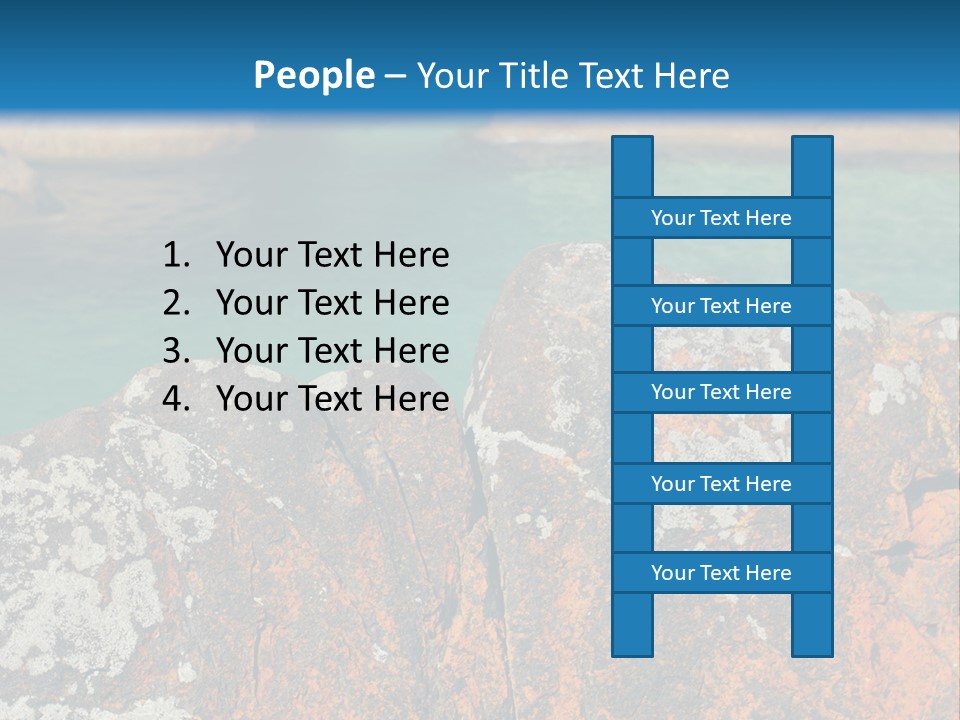 Blue Beach William Bay PowerPoint Template