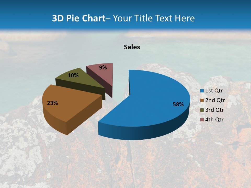 Blue Beach William Bay PowerPoint Template