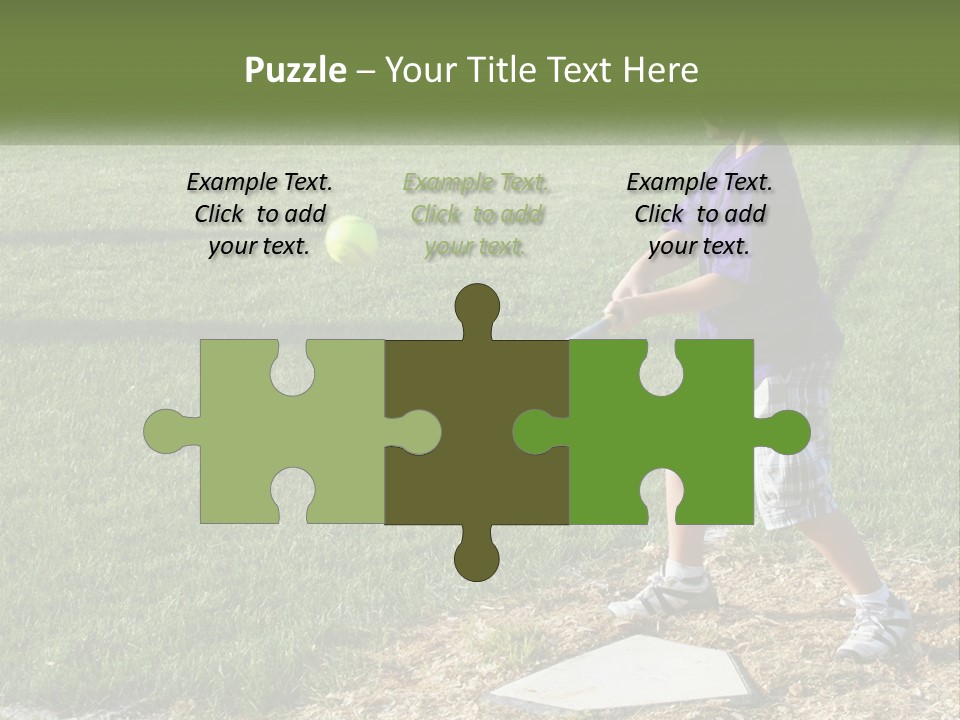 Batter Play Hit PowerPoint Template