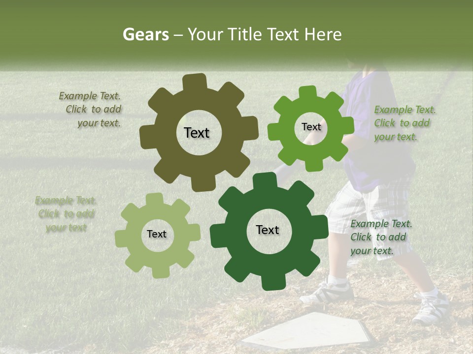 Batter Play Hit PowerPoint Template