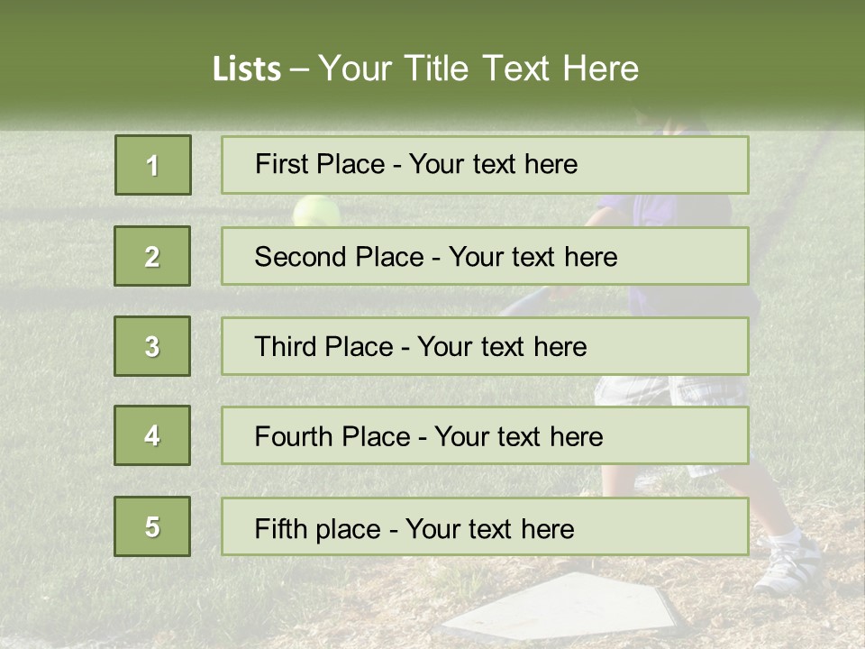 Batter Play Hit PowerPoint Template