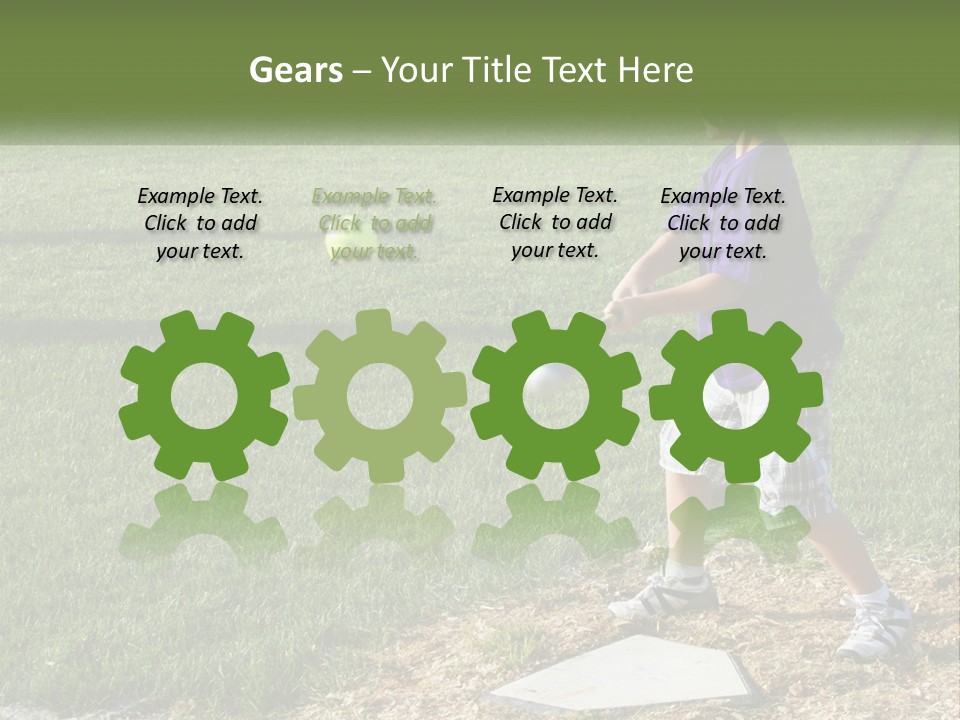 Batter Play Hit PowerPoint Template