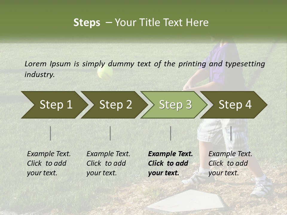 Batter Play Hit PowerPoint Template