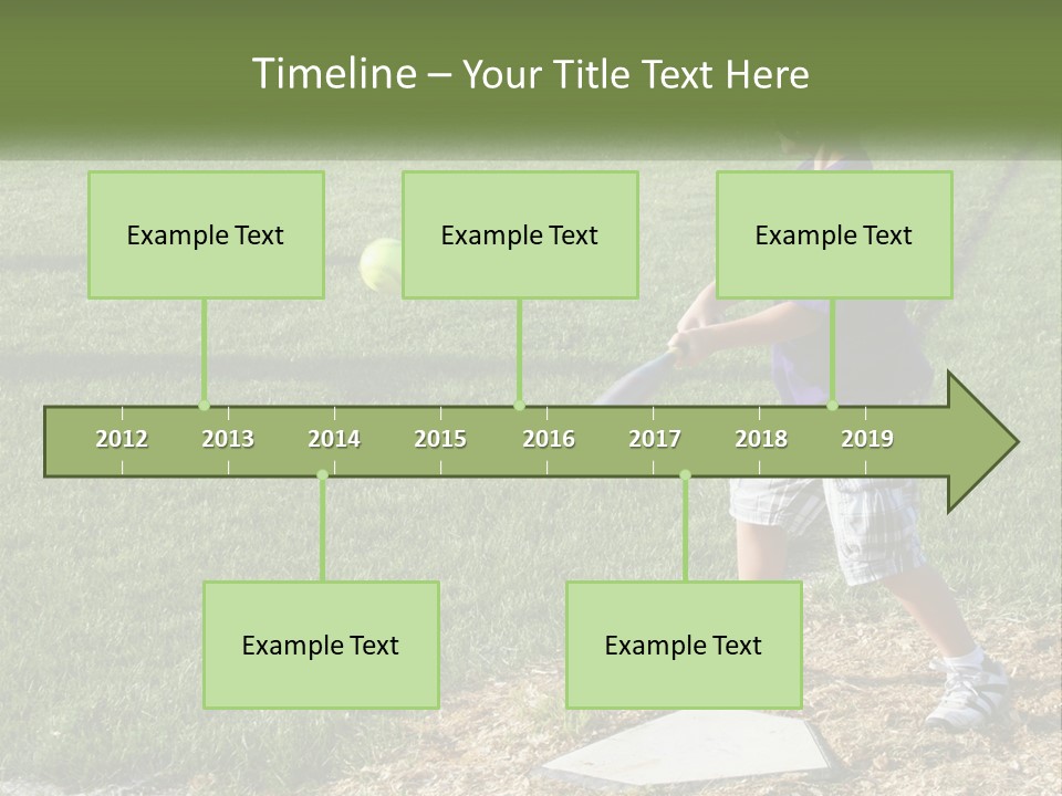 Batter Play Hit PowerPoint Template