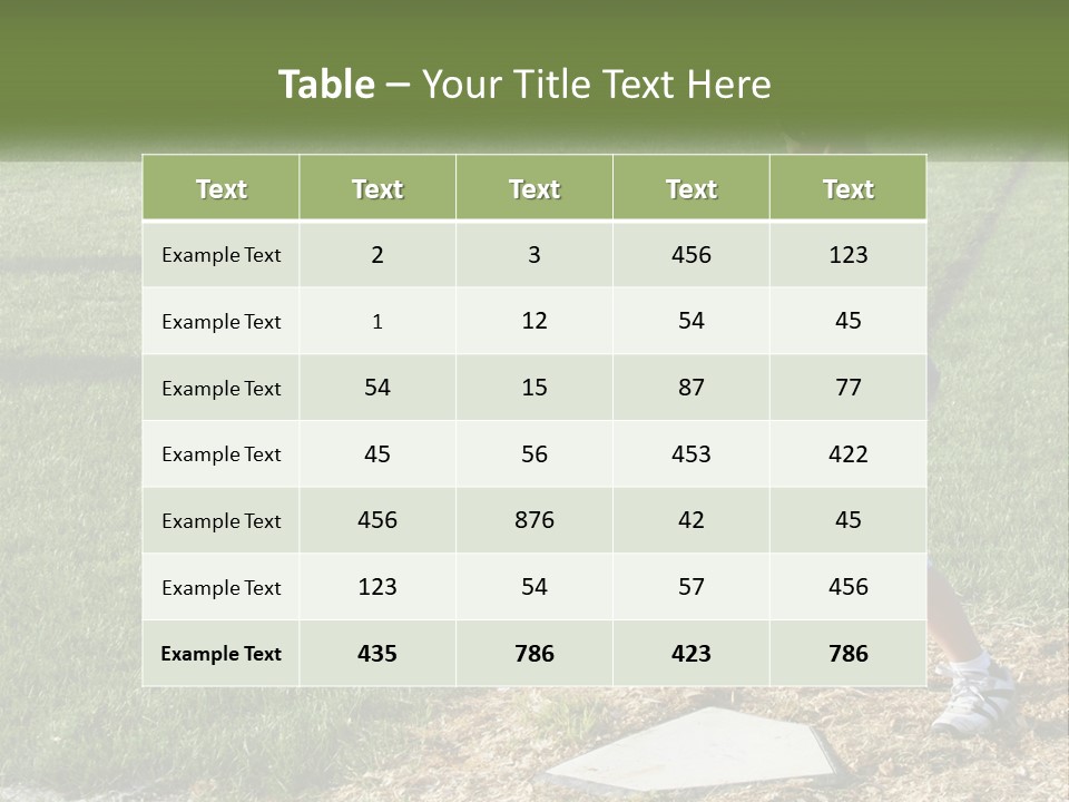 Batter Play Hit PowerPoint Template