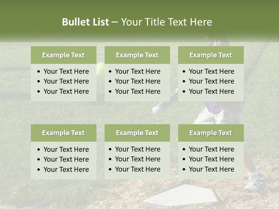 Batter Play Hit PowerPoint Template