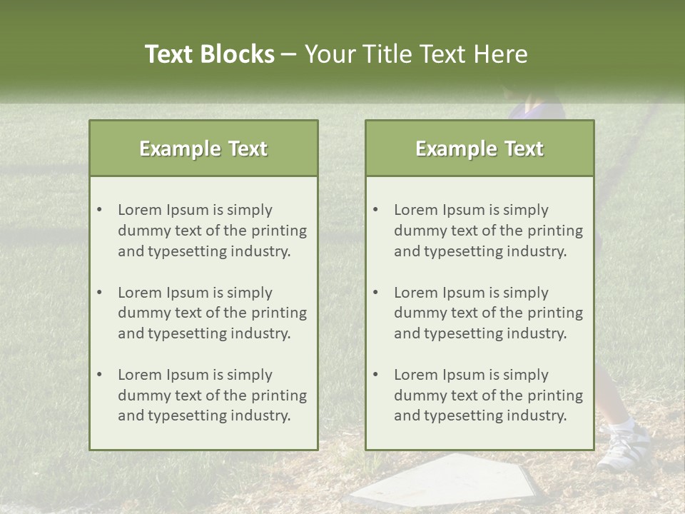 Batter Play Hit PowerPoint Template
