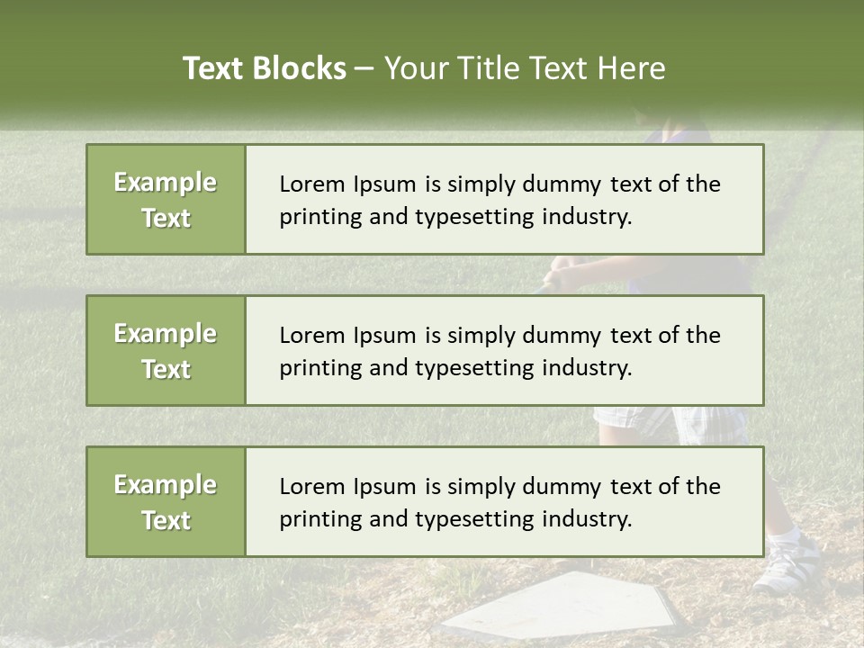 Batter Play Hit PowerPoint Template
