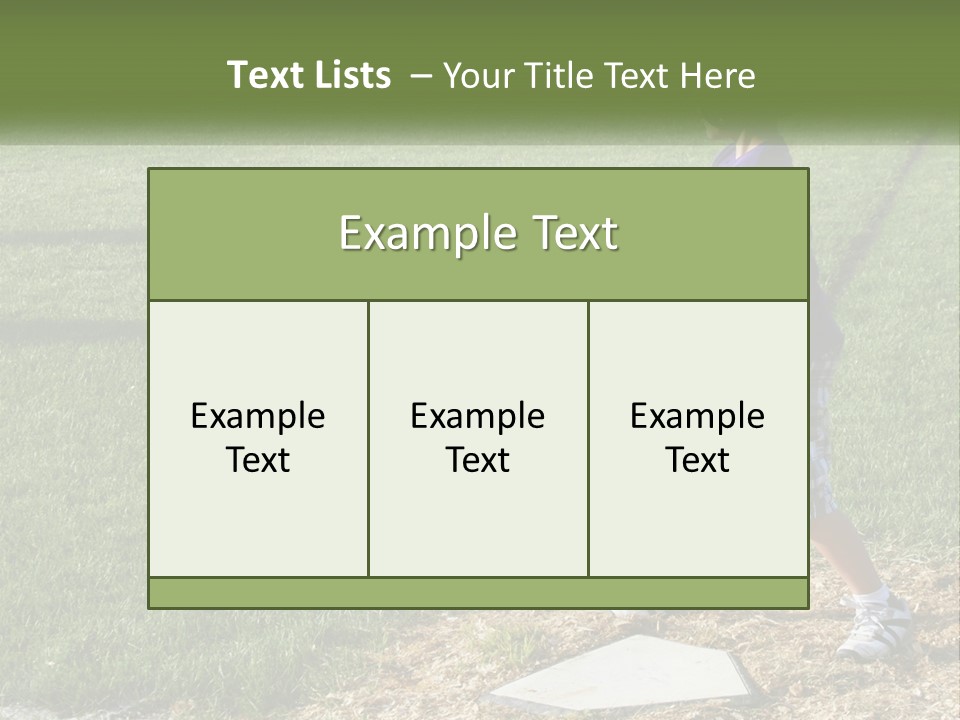 Batter Play Hit PowerPoint Template