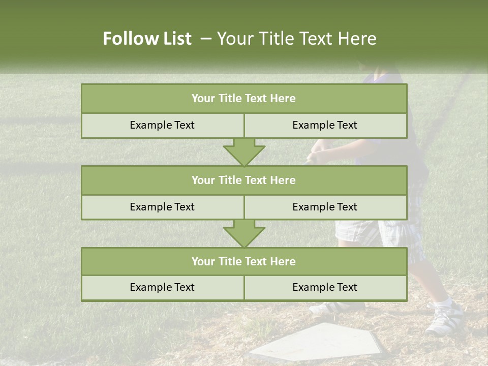 Batter Play Hit PowerPoint Template