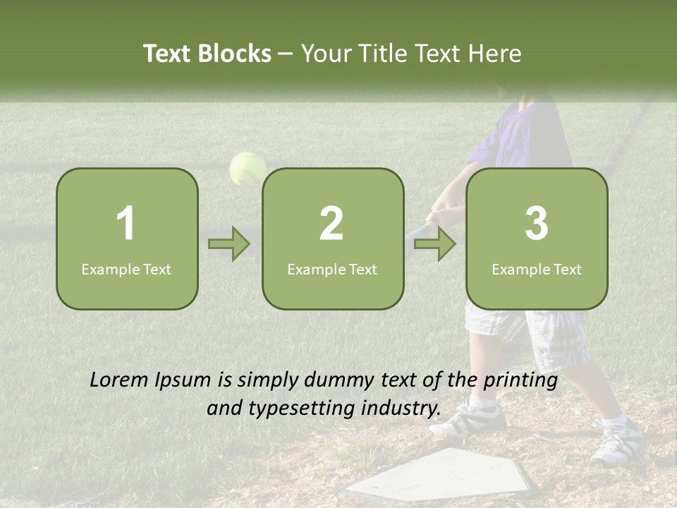 Batter Play Hit PowerPoint Template
