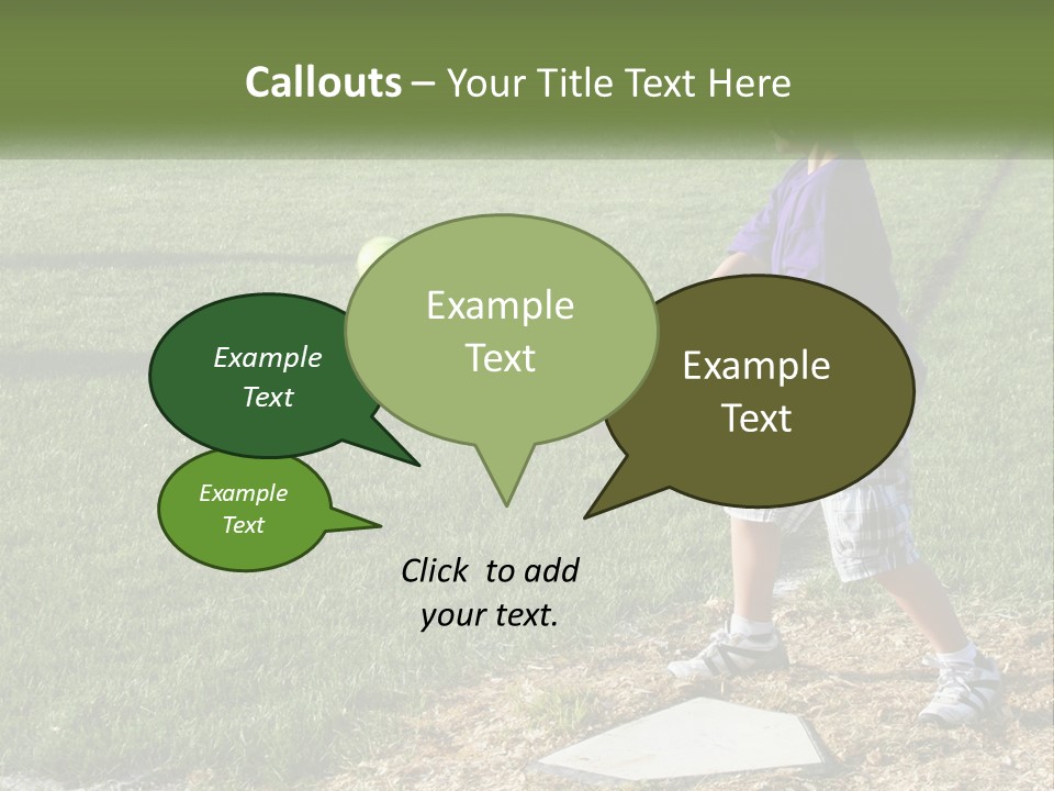 Batter Play Hit PowerPoint Template