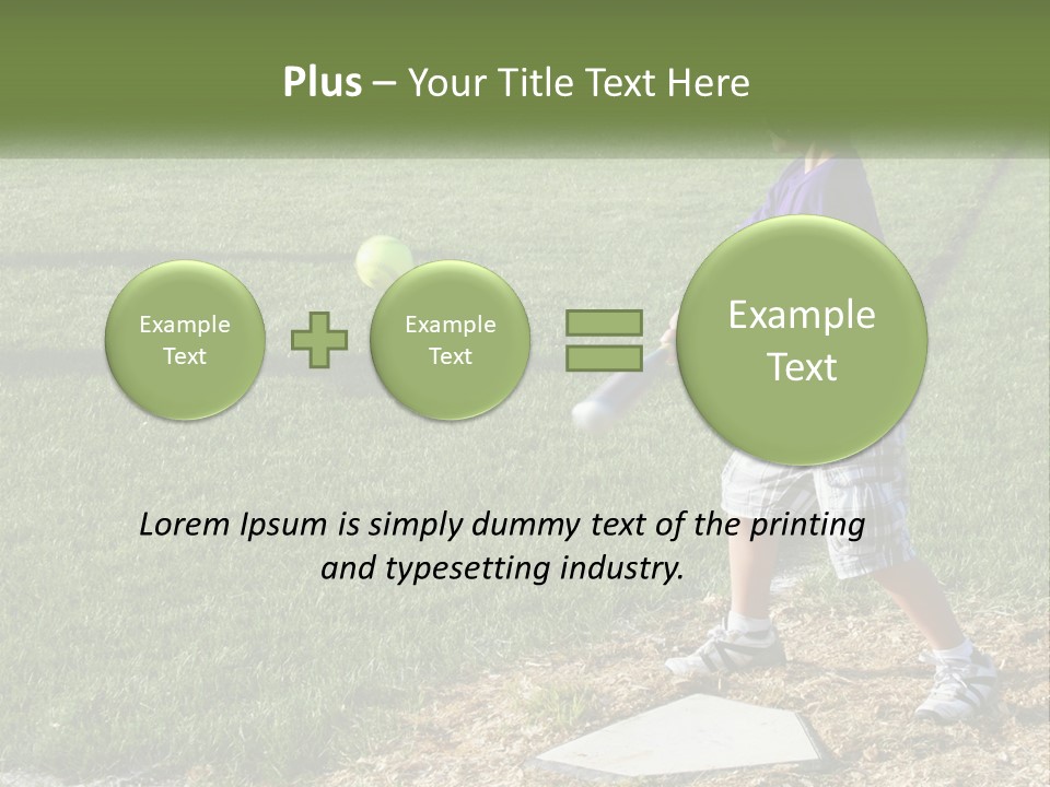 Batter Play Hit PowerPoint Template