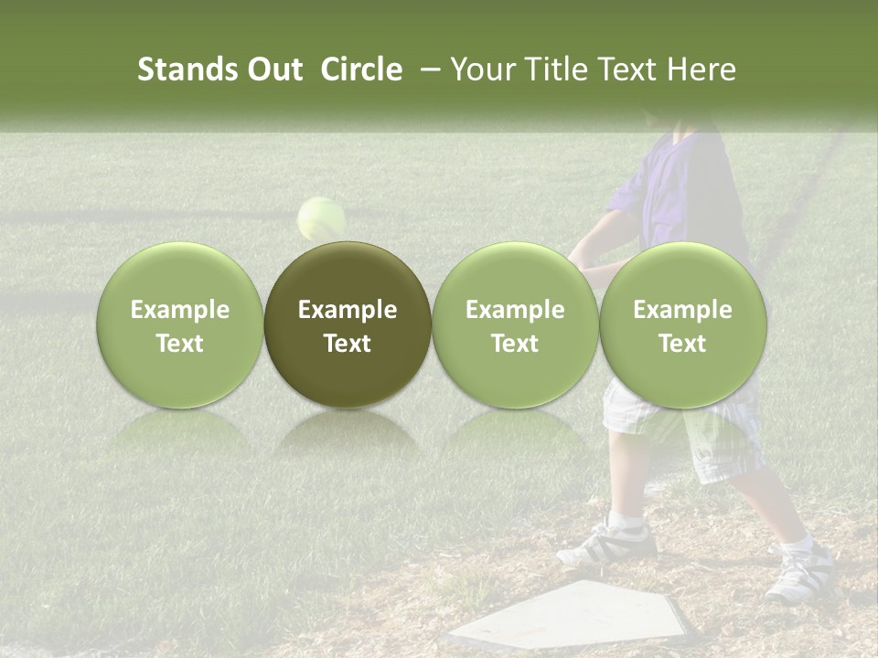 Batter Play Hit PowerPoint Template