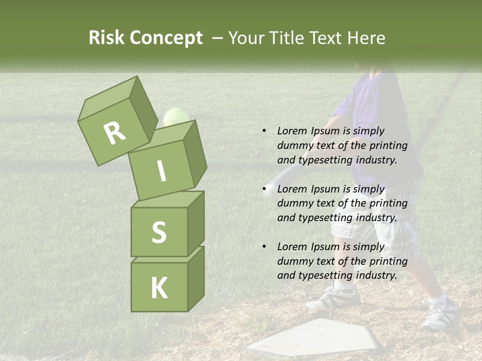 Batter Play Hit PowerPoint Template